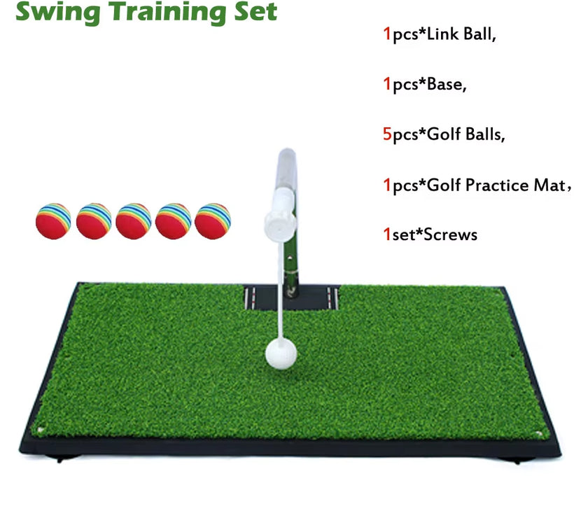 Golf Swing Putting Rod Practice Tools Swing Training Device Golf Training Aids Golf Putting Mat Golf Ball with Stick