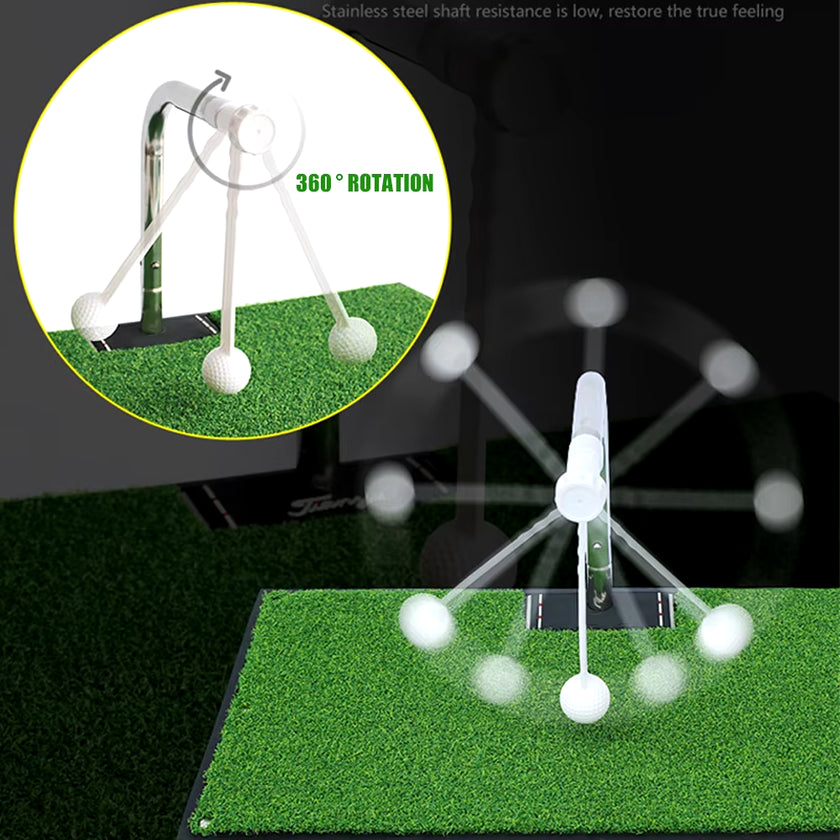 Golf Swing Putting Rod Practice Tools Swing Training Device Golf Training Aids Golf Putting Mat Golf Ball with Stick