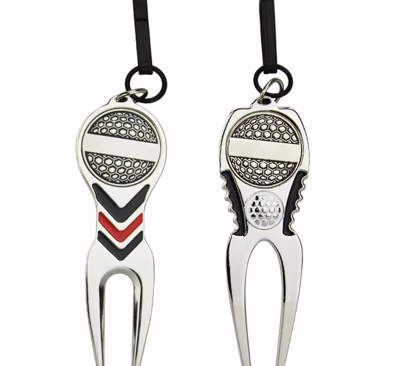 Golf Divot Repair Tool Golf Pitchfork Pitch Groove Cleaner Golf Training Aids Repair Tool Golf Accessories