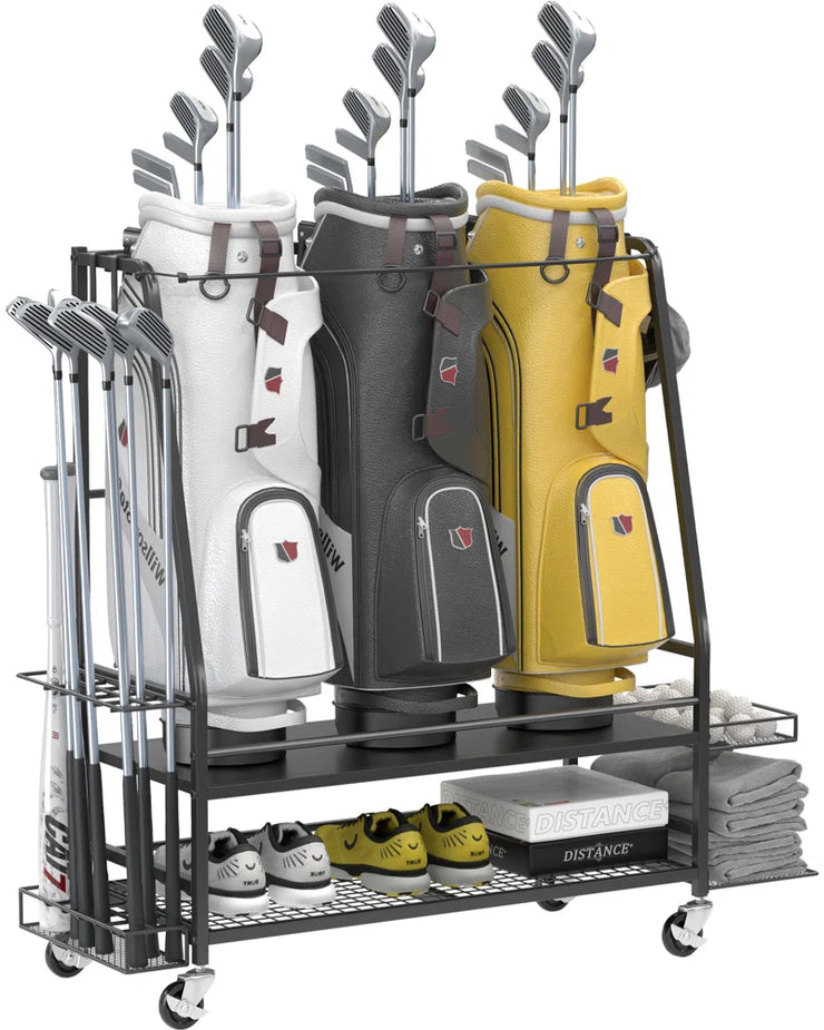 Naleya Golf Storage Rack for 3 Golf Bags