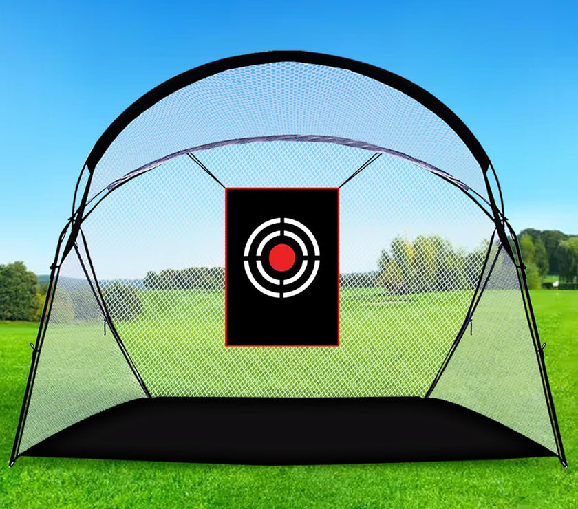 Golf Hitting Practice Nets for Backyard Driving Heavy Duty Men Real Indoor Golf Balls Hitting Pitching Driving Nets for Indoor Outdoor Garage Use Golfing Swing Training Impact Cages with Frame and Net