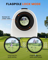 Golf Rangefinder with Slope - 1200 Yard Laser Range Finder for Golfing & Hunting, High-Precision Flag Locking Vibration, 7X Magnification, USB-C Rechargeable, Built-In Magnetic Strip