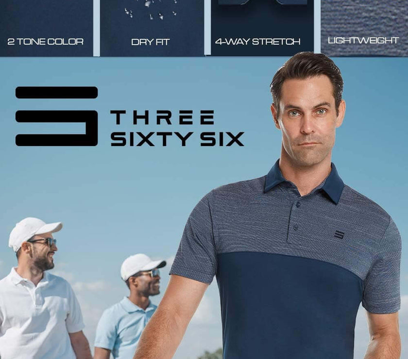Quick Dry Golf Shirts for Men - Moisture Wicking Short-Sleeve Casual Polo Shirt