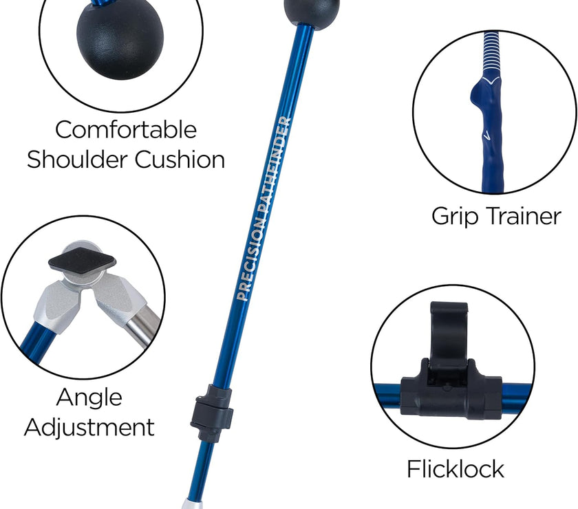 Precision-Pathfinder, Golf Swing Trainer - Achieve Precision and Power, Portable Golf Training Aid for Perfect Swing Path, Right-Handed Grip Trainer, Improve Golf Swing Mechanics