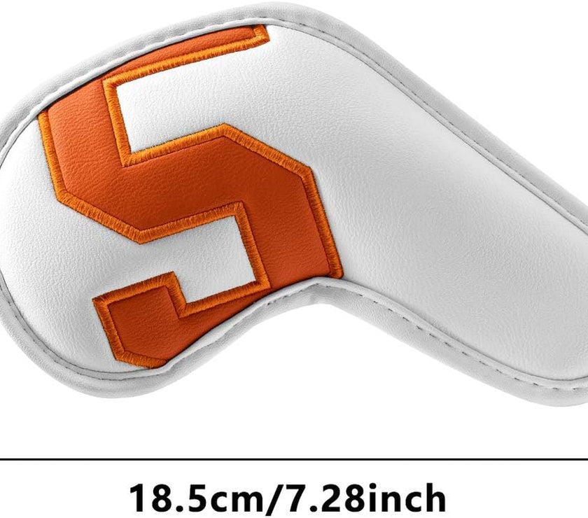 Montale Golf Iron Covers 10Pcs, Golf Iron Head Covers Leather Golf Iron Covers Set Colorful Golf Iron Headcovers,Golf Club Head Covers for Iron Customize & Non-Customiz
