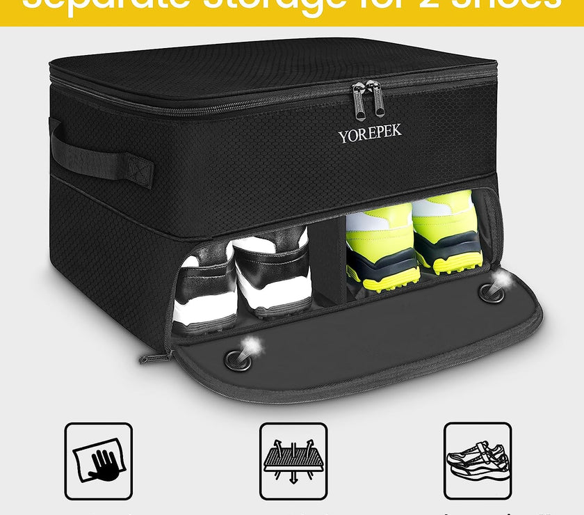 2 Layer Golf Trunk Organizer Waterproof Car Golf Locker with Separate Compartmen
