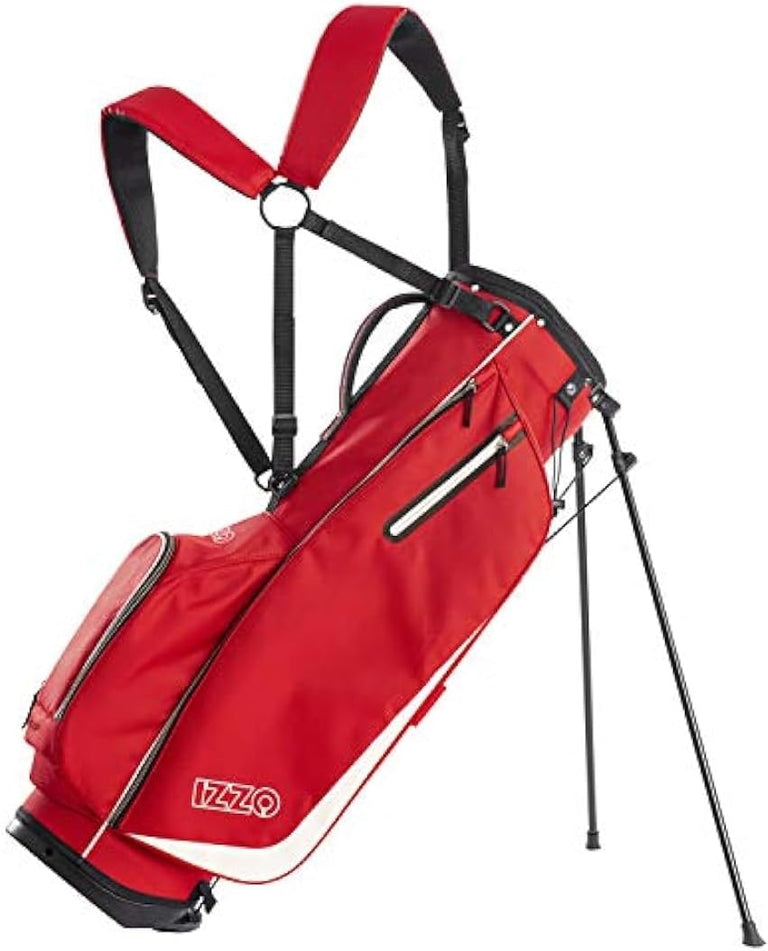 Golf  Ultra-Lite Stand Golf Bag with Dual-Straps & Exclusive Features,Red 3.2 Lbs