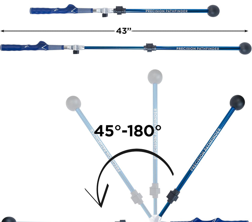 Precision-Pathfinder, Golf Swing Trainer - Achieve Precision and Power, Portable Golf Training Aid for Perfect Swing Path, Right-Handed Grip Trainer, Improve Golf Swing Mechanics