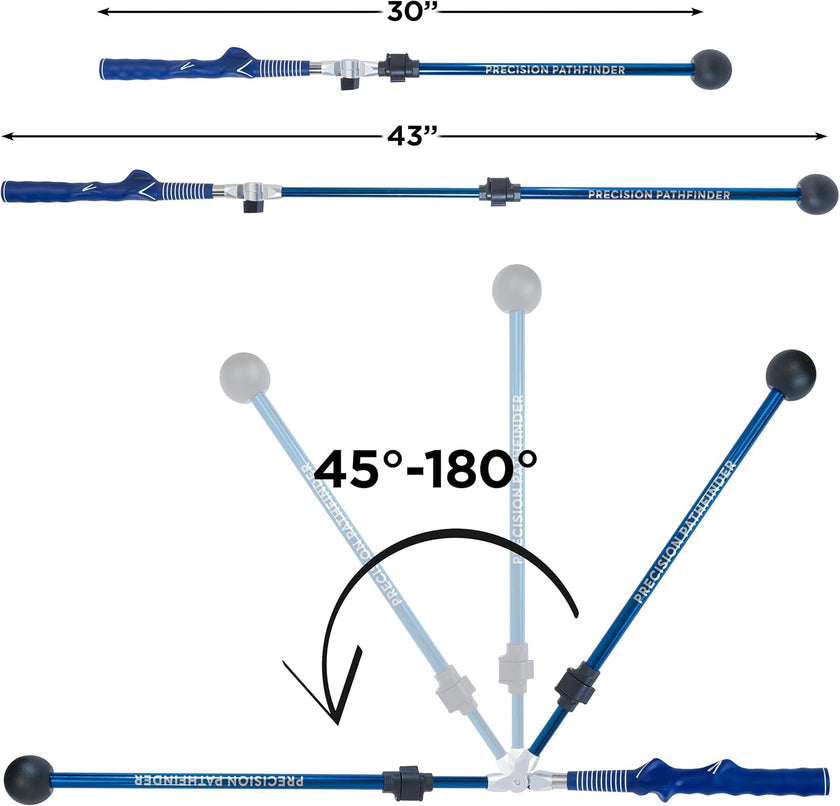 Precision-Pathfinder, Golf Swing Trainer - Achieve Precision and Power, Portable Golf Training Aid for Perfect Swing Path, Right-Handed Grip Trainer, Improve Golf Swing Mechanics