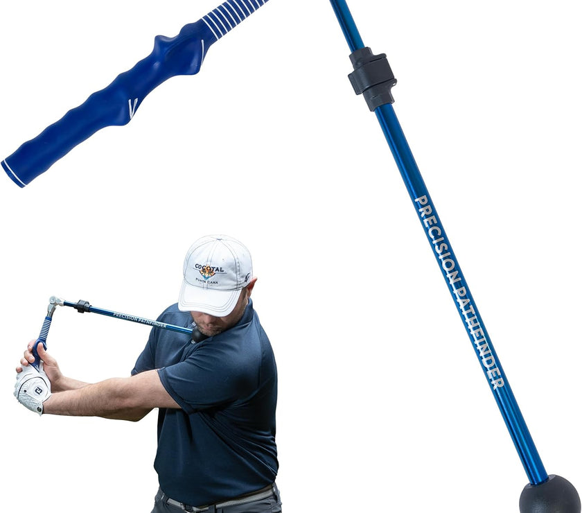 Precision-Pathfinder, Golf Swing Trainer - Achieve Precision and Power, Portable Golf Training Aid for Perfect Swing Path, Right-Handed Grip Trainer, Improve Golf Swing Mechanics
