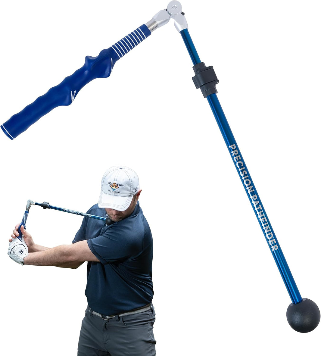 Precision-Pathfinder, Golf Swing Trainer - Achieve Precision and Power, Portable Golf Training Aid for Perfect Swing Path, Right-Handed Grip Trainer, Improve Golf Swing Mechanics