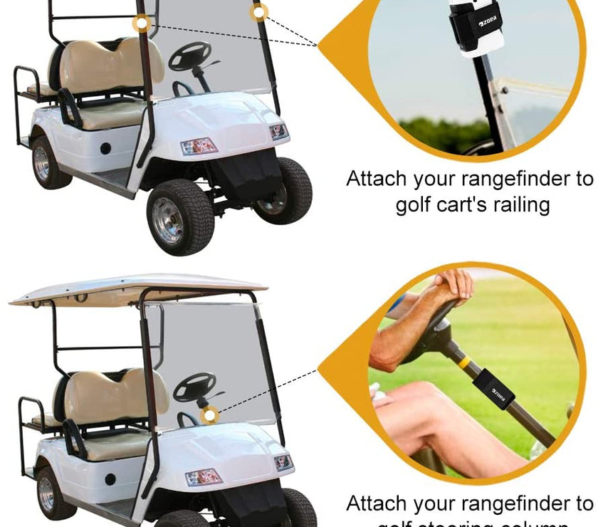 Magnetic Rangefinder Mount Strap for Golf Cart Railing, Adjustable Rangefinder Mount/Holder/Strap/Band with Strong Magnet Securely Attach to Most Rail/Bar/Frame of Golf Cart