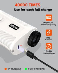 Golf Rangefinder with Slope - 1200 Yard Laser Range Finder for Golfing & Hunting, High-Precision Flag Locking Vibration, 7X Magnification, USB-C Rechargeable, Built-In Magnetic Strip