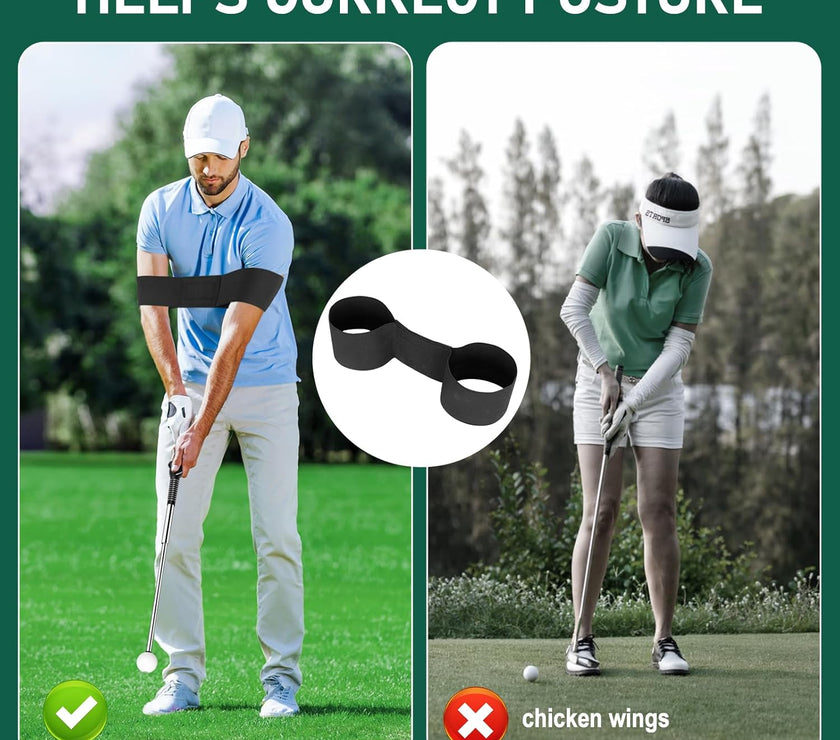 Golf Grip Swing Training Aid - Retractable Click Club Trainer Indoor Practice Warm up Stick Flexible Telescopic Short Club Tempo Sound Release Trainer Devices