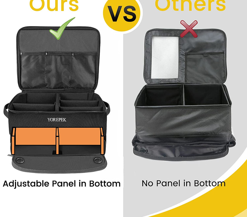 2 Layer Golf Trunk Organizer Waterproof Car Golf Locker with Separate Compartmen