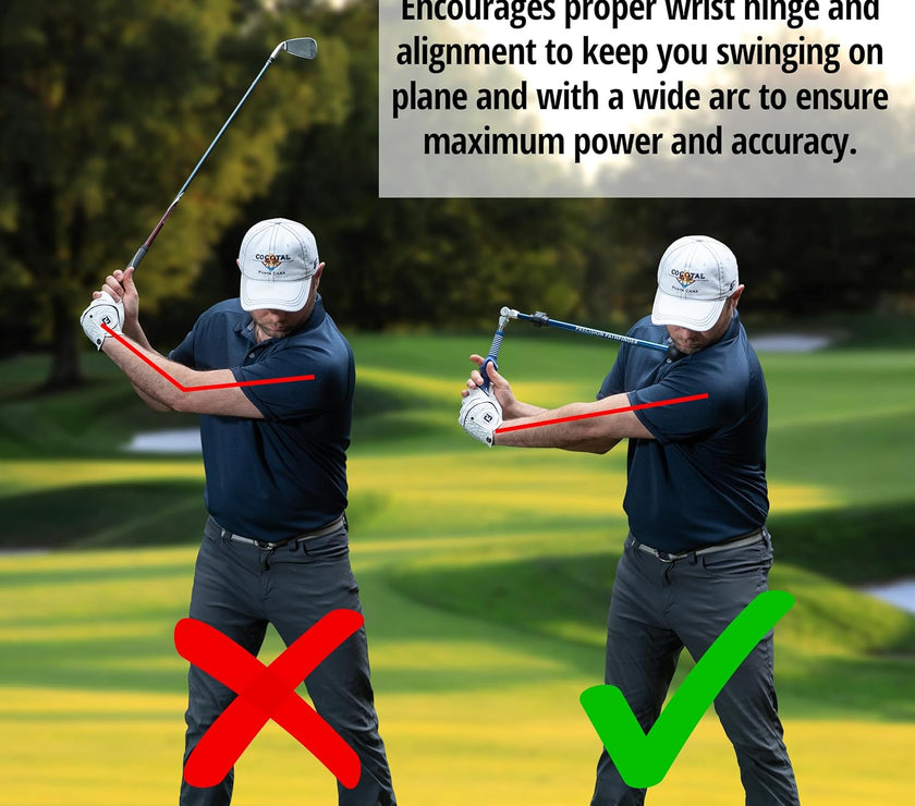 Precision-Pathfinder, Golf Swing Trainer - Achieve Precision and Power, Portable Golf Training Aid for Perfect Swing Path, Right-Handed Grip Trainer, Improve Golf Swing Mechanics