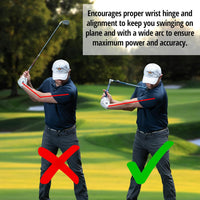 Precision-Pathfinder, Golf Swing Trainer - Achieve Precision and Power, Portable Golf Training Aid for Perfect Swing Path, Right-Handed Grip Trainer, Improve Golf Swing Mechanics