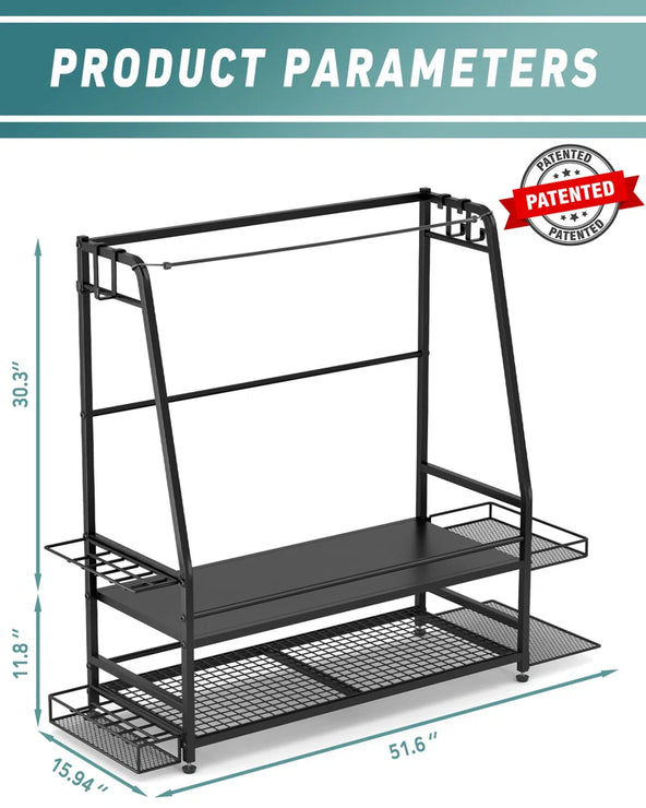 Naleya Golf Storage Rack for 3 Golf Bags