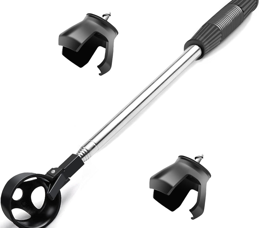 Golf Ball Retriever with 2 Golf Ball Grabbers, Stainless Extendable Golf Ball Retriever Telescopic for Water, Golf Accessories for Men, Weight: 0.55Lb