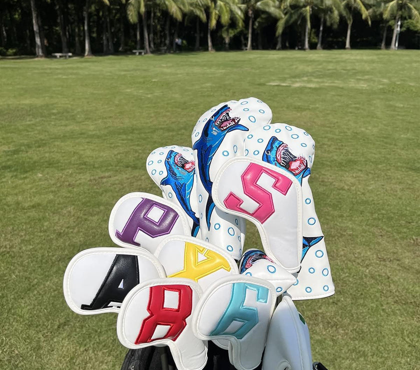 Montale Golf Iron Covers 10Pcs, Golf Iron Head Covers Leather Golf Iron Covers Set Colorful Golf Iron Headcovers,Golf Club Head Covers for Iron Customize & Non-Customiz