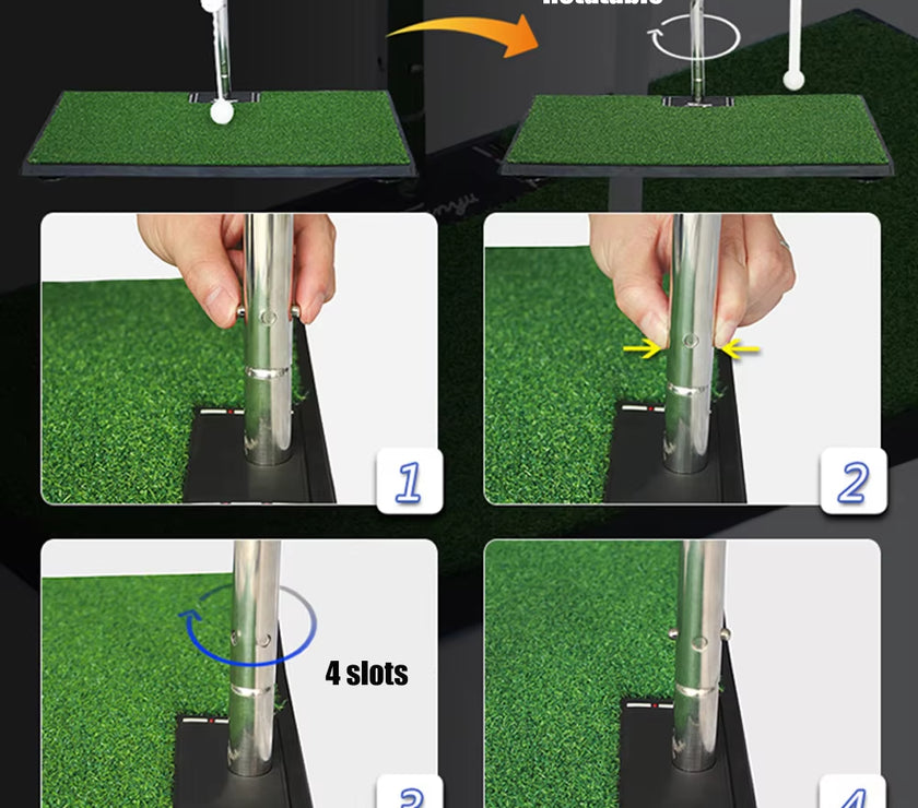 Golf Swing Putting Rod Practice Tools Swing Training Device Golf Training Aids Golf Putting Mat Golf Ball with Stick