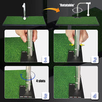 Golf Swing Putting Rod Practice Tools Swing Training Device Golf Training Aids Golf Putting Mat Golf Ball with Stick