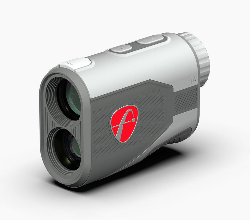 FlightScope i4 Golf Rangefinder in gray designed for accurate distance measurement on the golf course