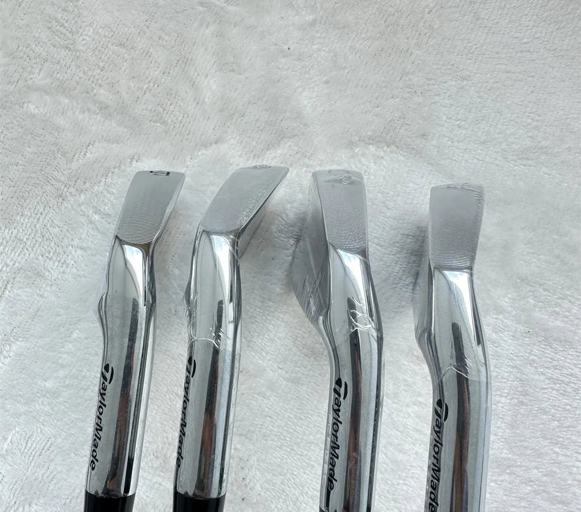 TaylorMade forged golf club set with sleek chrome finish for enhanced performance on the course
