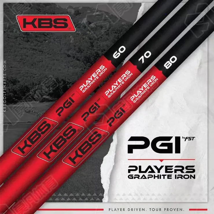 KBS Players Graphite Iron Shafts in 60, 70, and 80 Flex for Forged Golf Club Set Performance