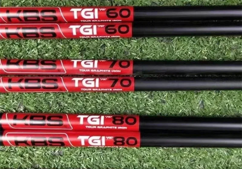 KBS TGI Tour Graphite Iron Shafts in various flex ratings for forged golf club set