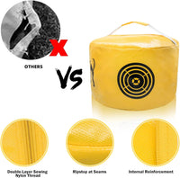 Under Par Discount Golf Yellow Golf Impact Bag Trainer with double-layer sewing and internal reinforcement