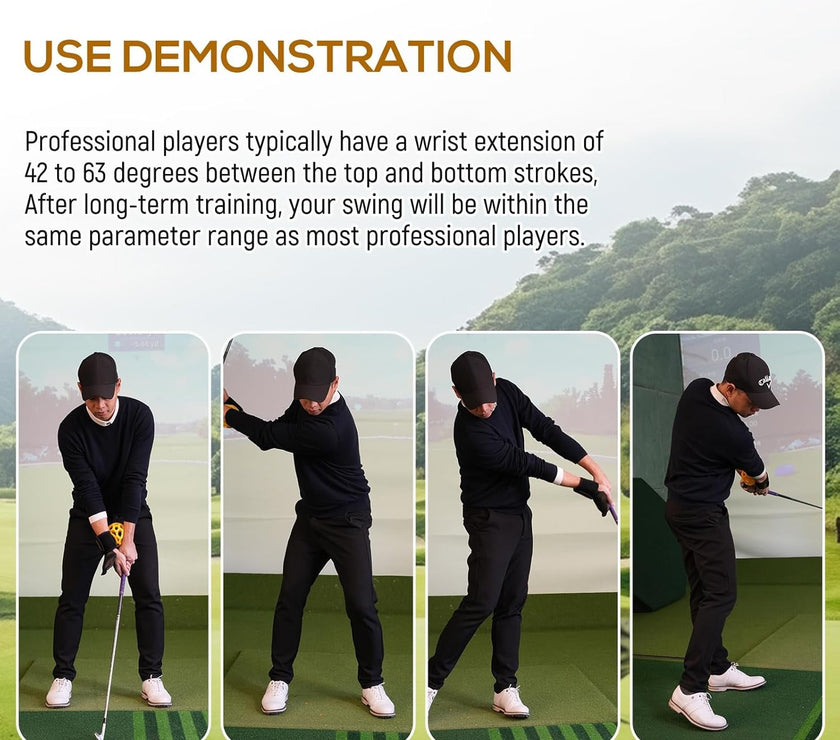 Golf swing trainer ball use demonstration for improving swing technique.
