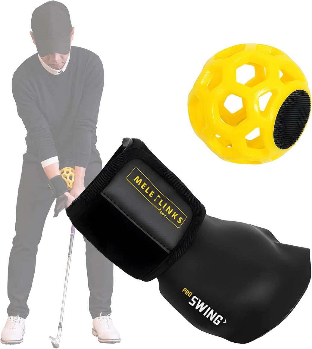 Golf swing trainer ball for improving posture and grip in golf.