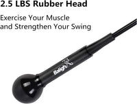 Golf Swing Trainer Stick with Rubber Head for Strength and Flexibility Improvement.