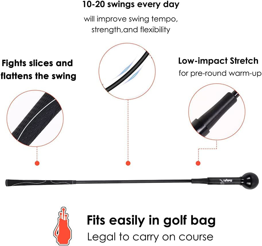Golf Swing Trainer Stick with ergonomic grip and durability features for improved swing technique.