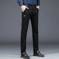 Men's stretch golf pants in black with a comfortable fit for enhanced mobility on the course
