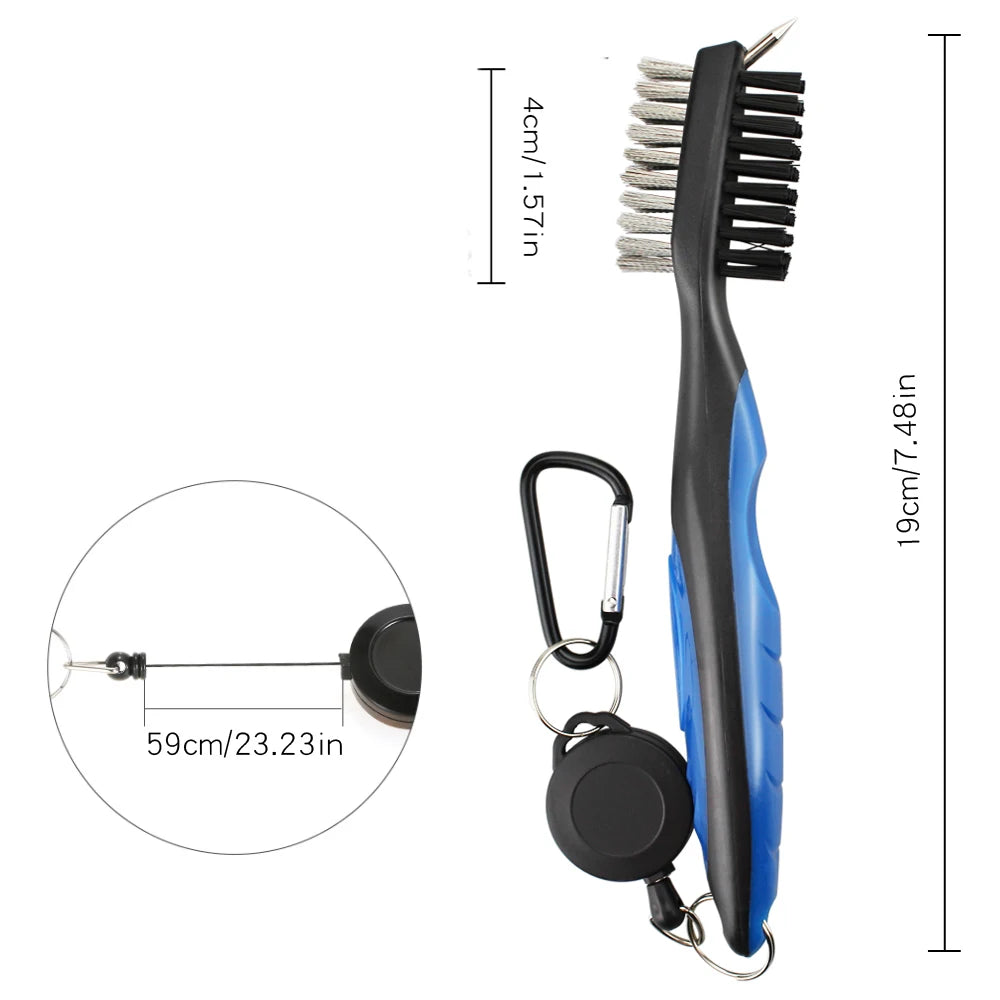 Under Par Discount Golf microfiber golf towel kit with a multi-functional brush and retractable tool