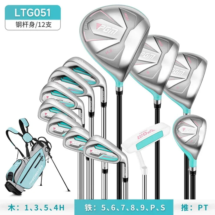 PGM ladies golf clubs with bag featuring a complete set of high-quality clubs and stylish carrying case