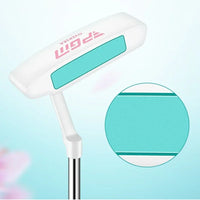 PGM ladies golf clubs with bag featuring a stylish white putter with turquoise accents