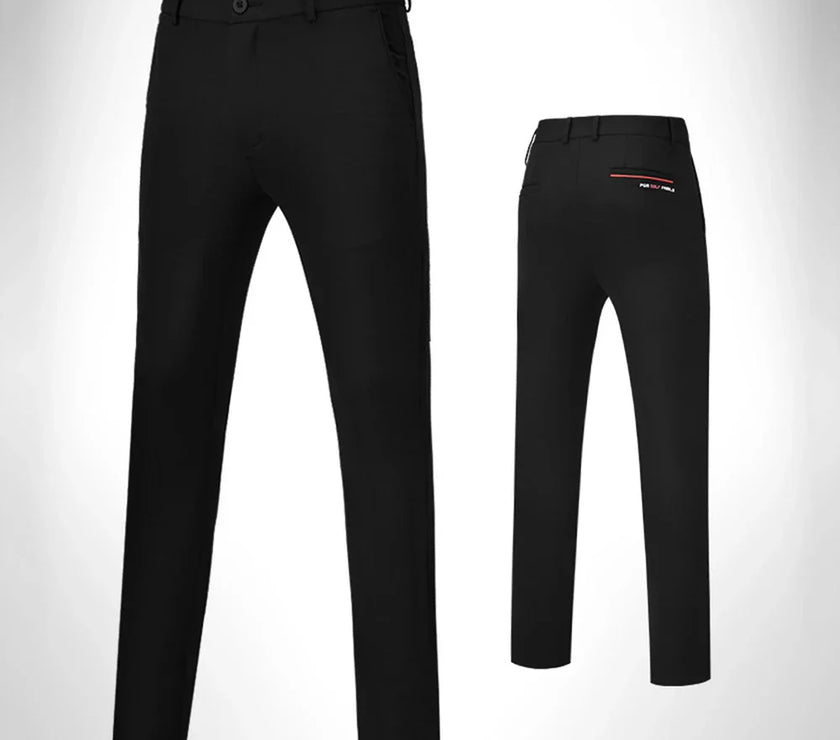 Black Under Par Discount Golf Slim Fit Golf Pants for Men with a Stylish and Comfortable Design