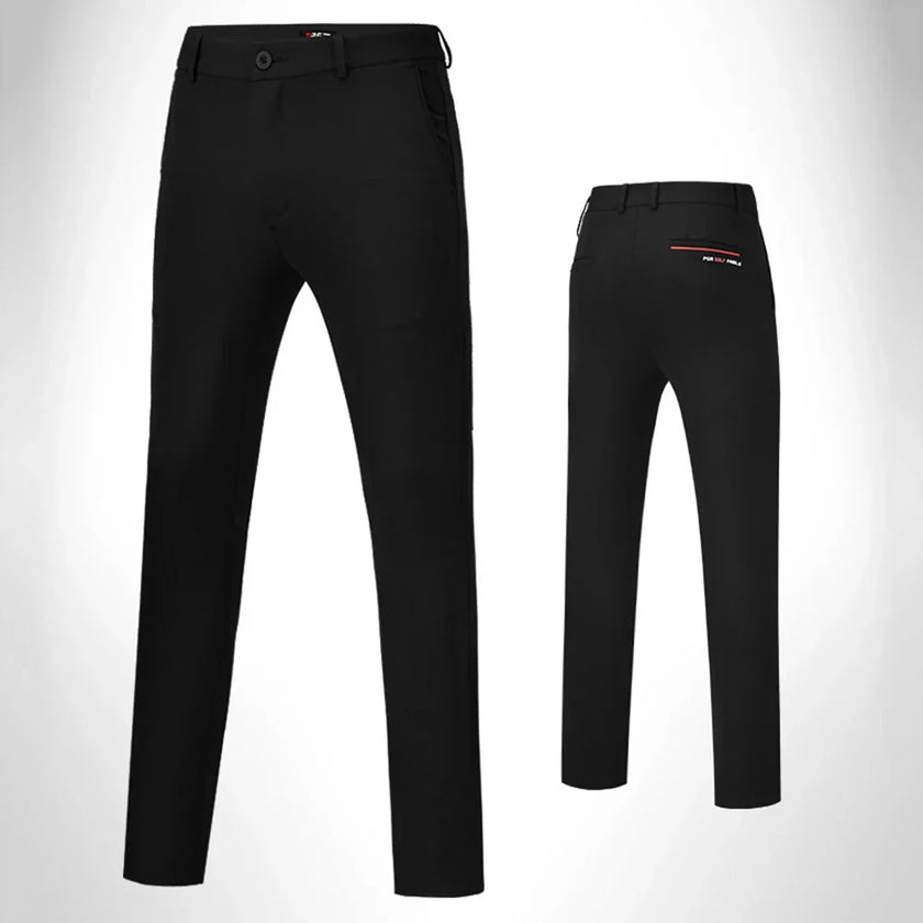 Black Under Par Discount Golf Slim Fit Golf Pants for Men with a Stylish and Comfortable Design