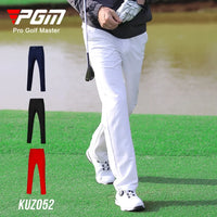 Slim fit golf pants for men in white, ideal for comfort and style on the golf course