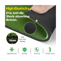 Under Par Discount Golf Premium Golf Mat with Ball Tray showing green turf high elasticity EVA anti slip base