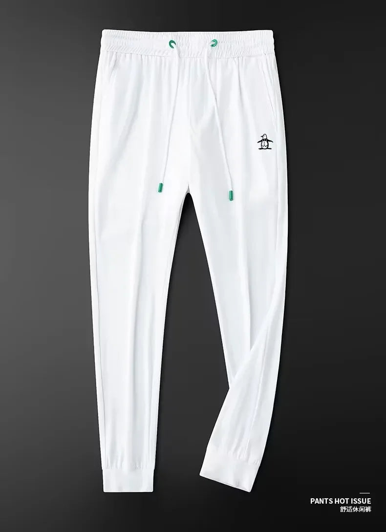 Under Par Discount Golf Men's Quick Drying Golf Pants in White for Comfort and Performance on the Course