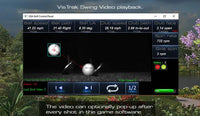 GSA VisTrak Eagle Lite launch monitor showcasing swing video playback and data analysis.